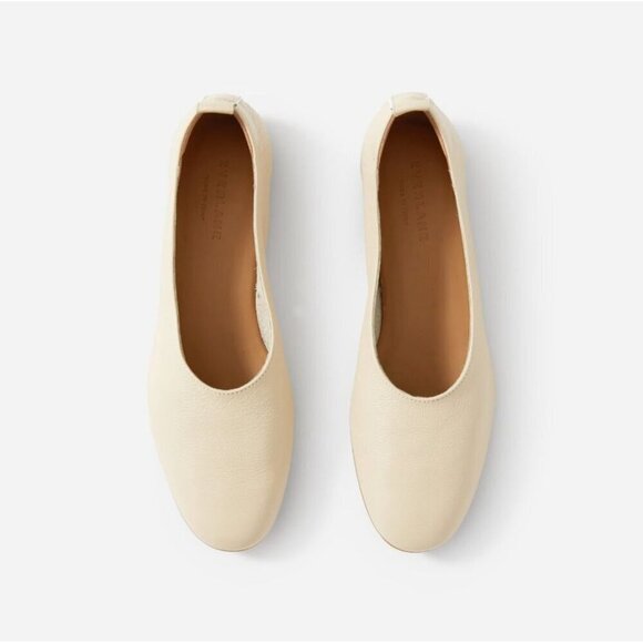 Everlane Cream Leather Flats - Picture 4 of 15